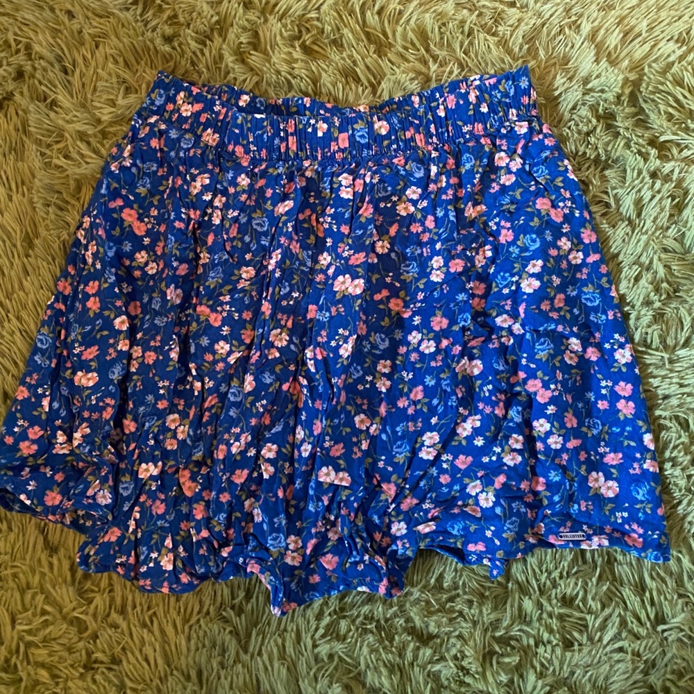 blue flower skirt